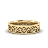 Celtic Knot wedding band solid rose gold yellow gold white gold men's wedding ring