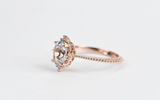 Vintage Aquamarine Engagement ring 1.3 ct oval Aquamarine, white diamond , rose gold yellow gold engagement ring