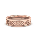 Forever Love Celtic Knot wedding band solid rose gold yellow gold white gold men's wedding ring