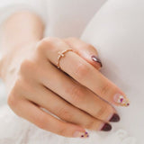 Mil grain Cross Rosary Ring, Solid 14k Rose, Yellow Gold Ring