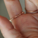 St Petro Gray Gray Diamond Vintage Rosary Ring, 14k Rose gold Daily Rosary Ring