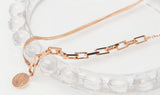 Stylish 14k solid rose gold Coin Necklace, art deco style rose gold multi chains necklace