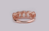 5 oval Pink Morganite Engagement ring 14k solid  rose gold wedding band
