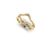 Vintage Jacket Style Wedding Band, 14k Solid gold Hand Made ring
