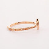 Virgin Mary Rosary ring, Solid 10K, 14K rose gold ring