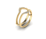Vintage Jacket Style Wedding Band, 14k Solid gold Hand Made ring