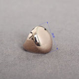 Big Oval Signet Cocktail Ring, 14k Solid Rose Gold Flower Hallow Signet Ring