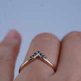 Vintage black diamond tiara wedding band rose gold yellow gold white gold ring