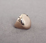 Big Oval Signet Cocktail Ring, 14k Solid Rose Gold Flower Hallow Signet Ring