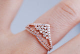 Unique wedding band white diamond rose gold yellow gold white gold daily band ring