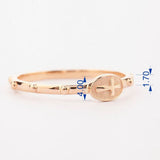 St Angelo Cross Rosary Ring Solid 14k Yellow , Rose gold Ring
