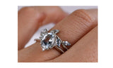 Vintage Aquamarine Engagement ring 1.3 ct oval Aquamarine, white diamond , rose gold yellow gold engagement ring
