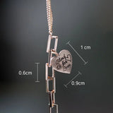 Love Charm Square Links Daily Bracelet 14K Solid Rose Gold Vintage chain Bracelet