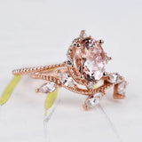 White Sapphire laurel leaves wedding band rose gold yellow gold ivy leaf ring