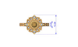Floral & Vintage Engagement ring Cognac Diamond 14k solid rose gold and white Diamond