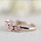 Byzantium wedding band white diamond rose gold yellow gold white gold daily band