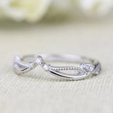 Lovely Tiara style milgrain wedding band diamond rose gold yellow gold white gold matching band
