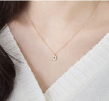 blue star daily necklace, met finished oval shape Solid 14k rose gold blue diamond pendant, necklace