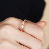 St Angelo Cross Rosary Ring Solid 14k Yellow , Rose gold Ring