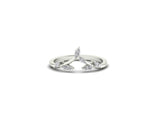 Vintage Designed Marquise Diamond Leaf, V Shape 14k Solid White gold  wedding band