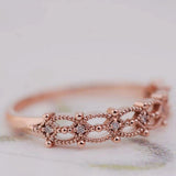Byzantium wedding band white diamond rose gold yellow gold white gold daily band
