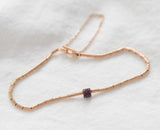Special Coil link Solid 14k Gold Purple Diamond Luxury Bracelet