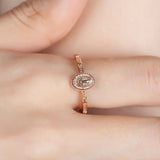 Virgin Mary Rosary ring, Solid 10K, 14K rose gold ring