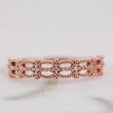 Byzantium wedding band white diamond rose gold yellow gold white gold daily band