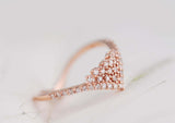 Unique wedding band white diamond rose gold yellow gold white gold daily band ring