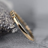 Natural Alexandrite Wedding Band , Solid 14k Gold Daily Ring