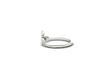 Vintage Designed Marquise Diamond Leaf, V Shape 14k Solid White gold  wedding band