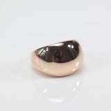 Plain Dorm Art Deco  Cocktail Ring Solid 14k Roses Gold Hollow Ring