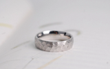 Handmade Hammering Textured Wedding Band Vintage Solid gold Men'`s  Ring