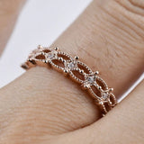 Byzantium wedding band white diamond rose gold yellow gold white gold daily band