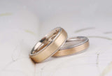 Handmade Milgrarain Eternity wedding band for man solid yellow and white gold