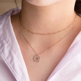Liberty 5 lucky pendant solid 14k rose gold daily coin necklace