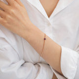 Special Coil link Solid 14k Gold Purple Diamond Luxury Bracelet