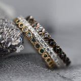 Natural Alexandrite Wedding Band , Solid 14k Gold Daily Ring