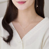 blue star daily necklace, met finished oval shape Solid 14k rose gold blue diamond pendant, necklace