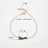 Green Diamond Love in 14k rose gold yellow gold Chain, Daily Bracelet