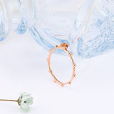 Rosebud Rosary Ring 14k Solid Rose Gold Ring
