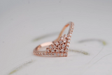 Unique wedding band white diamond rose gold yellow gold white gold daily band ring