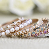 1.6 mm fresh pearl ring Solid Gold Wedding Band