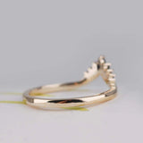 Vintage black diamond tiara wedding band rose gold yellow gold white gold ring