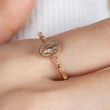 Virgin Mary Rosary ring, Solid 10K, 14K rose gold ring