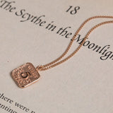 Liberty 5 lucky pendant solid 14k rose gold daily coin necklace
