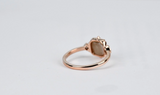 Light Brown Vintage Loose Diamond Engagement ring Art Deco 14k solid rose gold white diamond ring