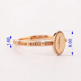 Virgin Mary Rosary ring, Solid 10K, 14K rose gold ring