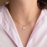 Liberty 5 lucky pendant solid 14k rose gold daily coin necklace