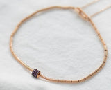 Special Coil link Solid 14k Gold Purple Diamond Luxury Bracelet